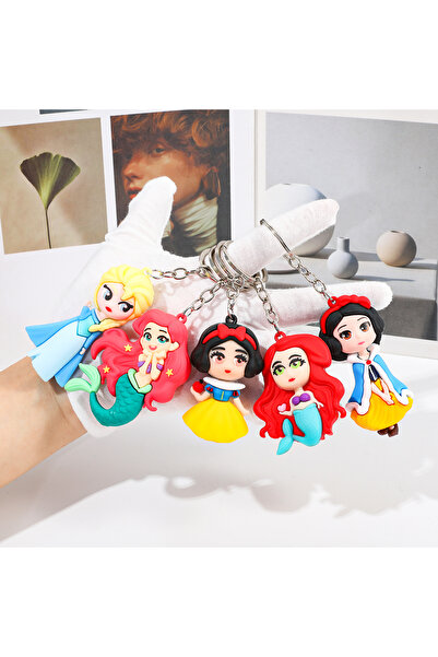 Choice مجموعة سلاسل مفاتيح سفر ستيتش KC5574 مكونة من 5 قطع - متينة، أميرات دي...