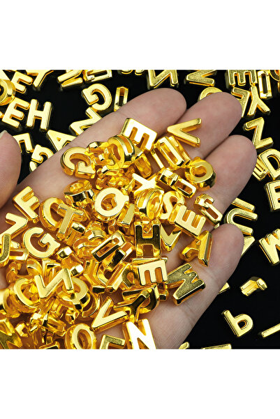 Choice1 234pcs Golden English letters Shape Acrylic Golden Loose Spacers Bead...