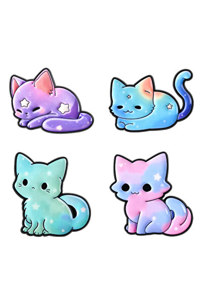 Choice دبابيس TZ2381 مطبوعة بتقنية الأشعة فوق البنفسجية على شكل قطة مرصعة بال...