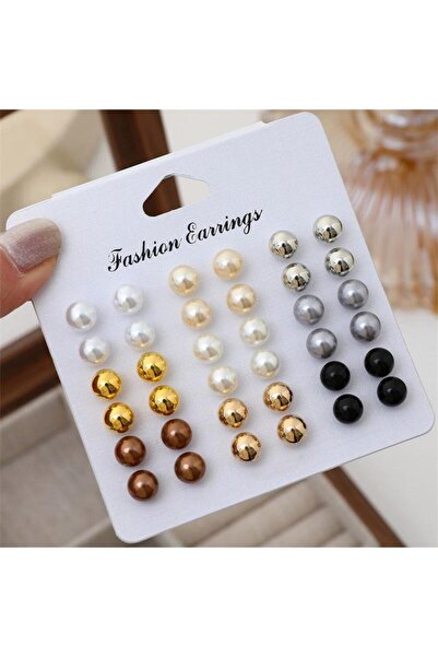 Choice 6 18 Pairs Elegant Multi-color Imitation Pearl Stud Earrings Korean Ch...