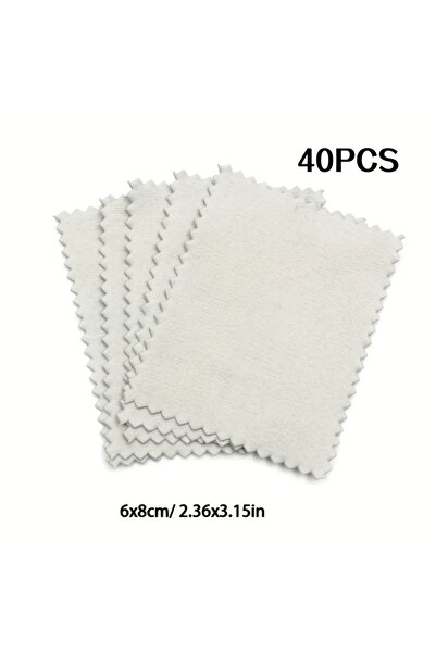 Choice 40Pcs 40 Pieces (4 Packs) of Silver Polishing Cloth for Jewelry, Silve...
