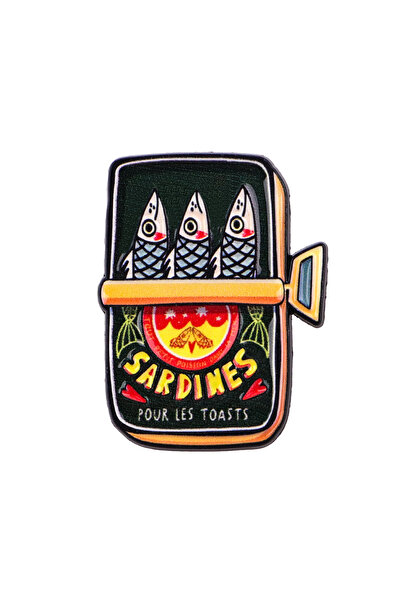 Choice دبوس مينا على شكل سمكة سردين، دبوس مضحك على شكل سمكة، دبوس طية صدر الس...