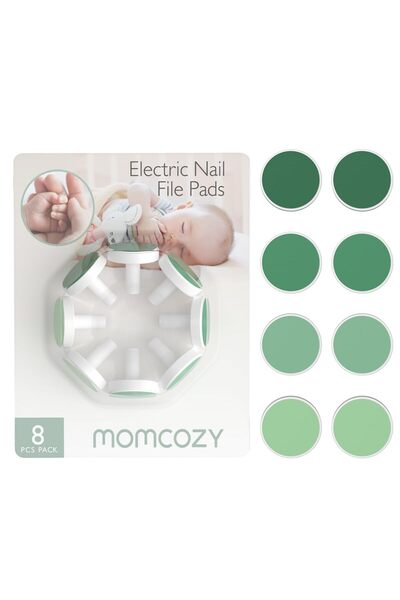 Momcozy - Baby Replacement Electric Nail File Pads - Green - 8 Pcs