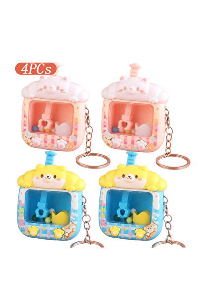 Choice 4PCs-Mix B 1~8PCS Claw Machine Shape Keychain on The Phone Cute Small ...