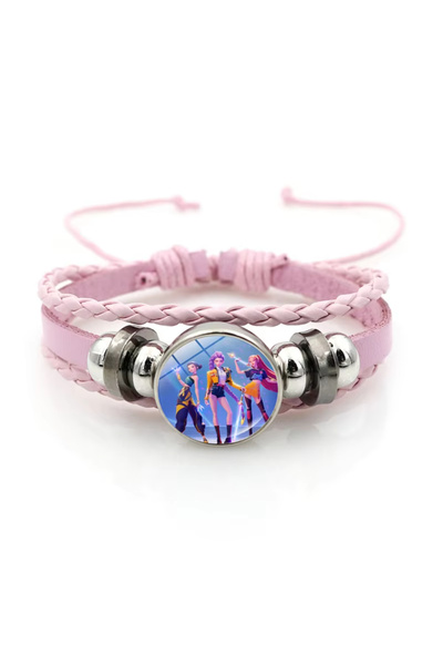 Miniso Pink-03 KPop Demon Hunter Bracelet Cartoon Anime Cosplay Bracelet Wove...