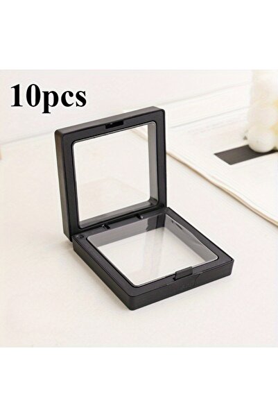 Choice 10 قطع من علب تخزين المجوهرات البلاستيكية السوداء المقاومة للغبار، علب...