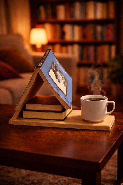 Atölye155 İlve | Ahşap Dekoratif Kitap Standı | Kitap Tutucu