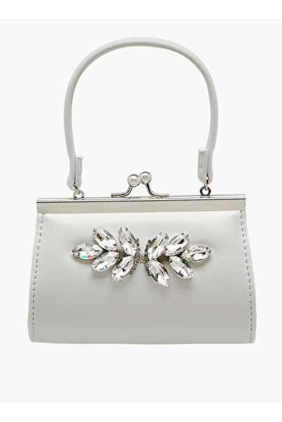 Flora Bella by Shoexpress Stone Embellished Clutch with Handle - H 8 x W 13 cms