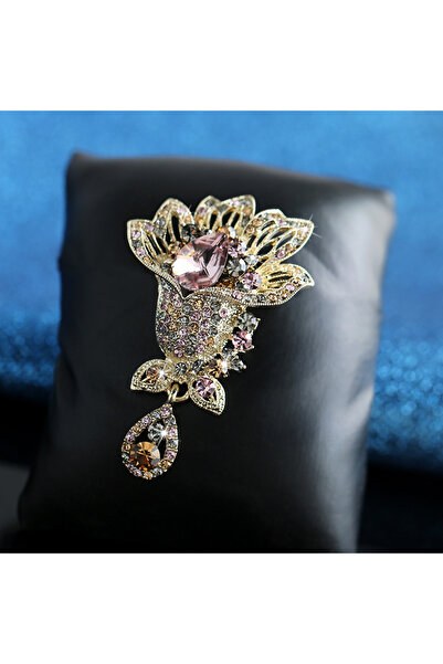 Choice شارات كريستالية وردية عتيقة الطراز، أنيقة وراقية، مناسبة للحفلات والمن...