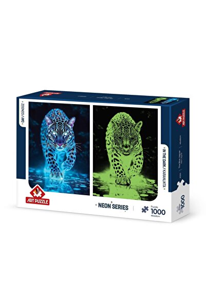 Art Puzzle Blue Jaguar 1000 Piece Neon Puzzle