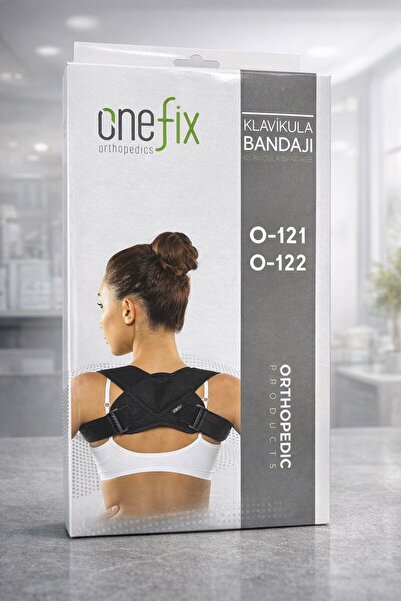 ONEFİX Klavikula Bandajı Ayarlanabilir Postür Düzeltici Omuz ve Sırt Destek A...