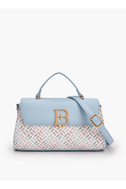 Flora Bella by Shoexpress حقيبة كتف مطبوعة بنقشة الأحرف الأولى مع حزام قابل ل...