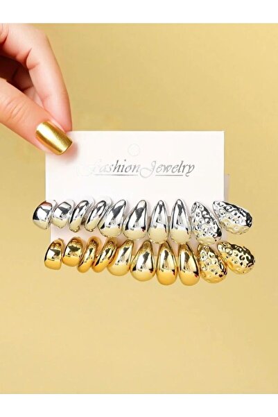 Choice ١٠ أزواج من الأقراط العصرية الجديدة غير المنتظمة المصنوعة من مادة ABS ...