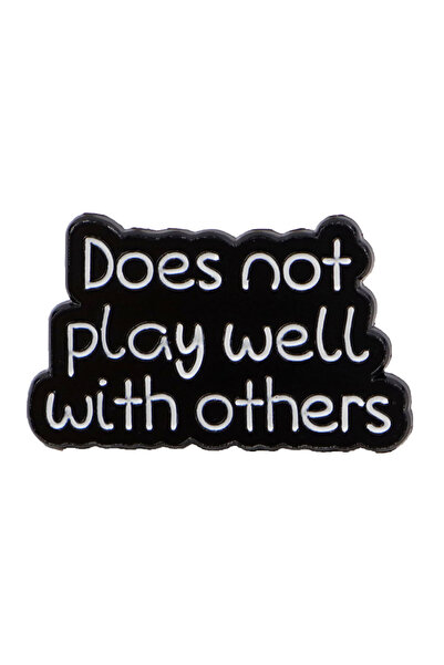 Choice 6 دبابيس مينا تحمل عبارة "لن أكون" - دبوس معدني مضحك - بروش نسائي - شا...