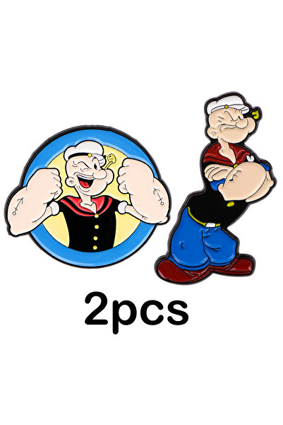 Choice قطعتان من بروشات مرحة للنساء، بتصميم رجل مفتول العضلات، دبوس مطلي بالم...