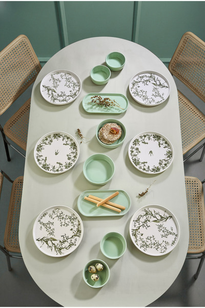 Kitchen Life Set de mic dejun Ivy pentru 6 persoane, 14 piese - Set de prezen...