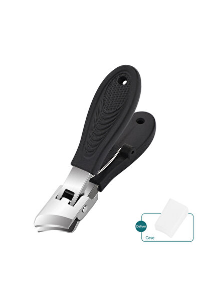 Choice مقص أظافر أسود سميك وصلب ومائل لأصابع القدم، أداة تشذيب أظافر مضادة لل...