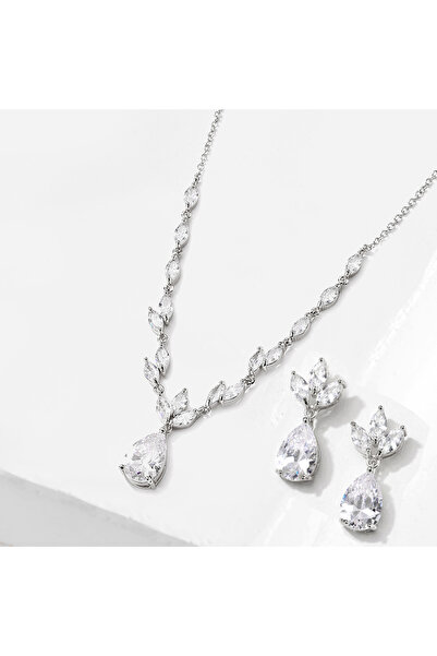 Choice White set ZAKOL Elegant Necklace/Earring Jewelry Set for Women Gorgeou...