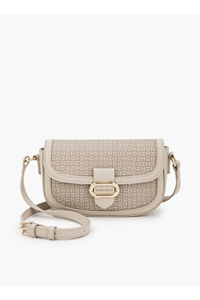 Flora Bella by Shoexpress حقيبة كروسبودي بنقشة مونوغرام مع حزام قابل للتعديل ...