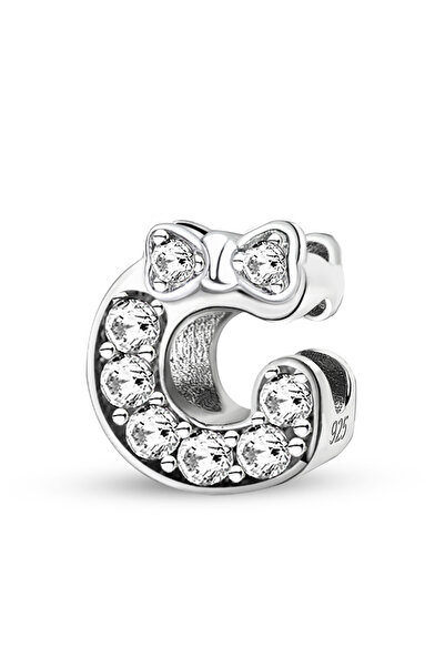 Choice TCE0760P4-G 925 Sterling Silver Butterfly Knot Letter Series Zircon Ch...