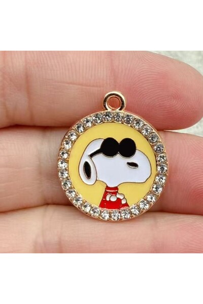 Miniso Imitation Rhodium Plated 10pcs Cartoon Dog Charm for Jewelry Making En...