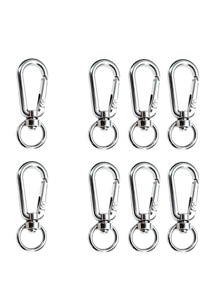 Choice 10PCS Silver 6/8/10 Pcs Opening Swivel Clasp Clips Key Chain Clip Keyc...