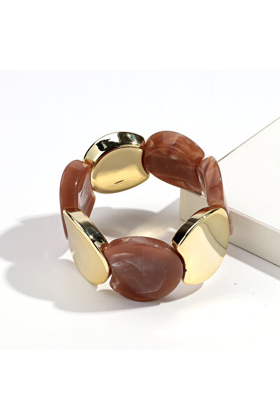 Choice أساور حبل مطاطي دائرية بنية وذهبية اللون للنساء، بتصميم أوروبي وأمريكي...