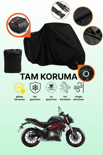 dokaca Black Tail Bag and Lock Compatible Benelli T.N.T 249-S Compatible Moto...