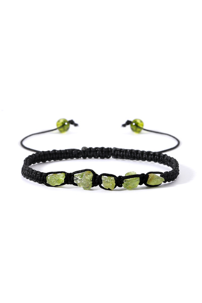 Choice 18-20cm peridot Adjustable size handmade woven natural peridot bracele...