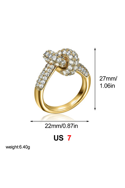 Choice T1727 2 Classic Colored Zircon Intersection Ring Stainless Steel Water...