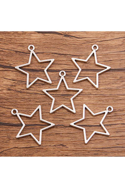 Choice 20 قطعة من تعليقات النجمة الخماسية المجوفة المصنوعة من سبيكة معدنية بل...
