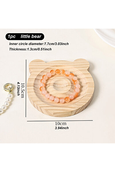 Choice 1pc - little bear 1pc Wooden Jewelry Display Tray, Bracelet and Bead D...
