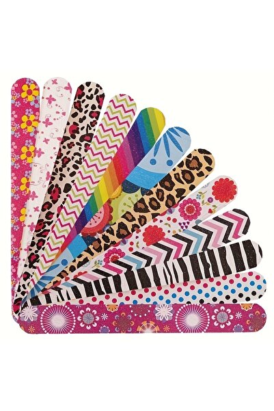 Choice 12PCS 12pcs Vibrant Printed Nail Files Set - Durable Double-Sided Sand...