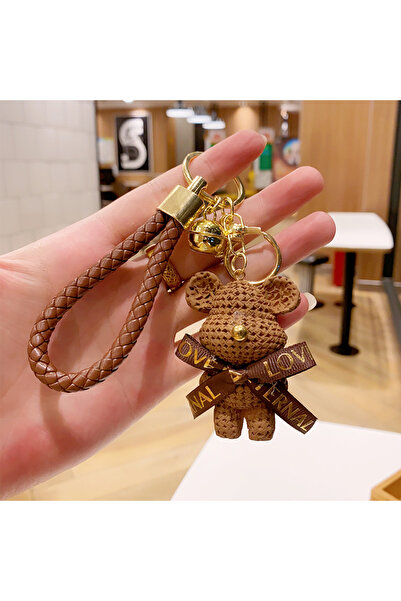 Choice 6 cm Brown Creative Bear Keychain Cute Bear Keychain Jewelry Resin Tri...