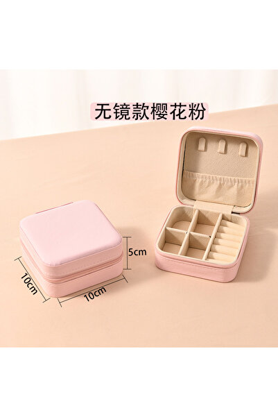 Choice صندوق تخزين مجوهرات صغير محمول بنقشة زهر الكرز، منظم سفر، حافظة مجوهرا...