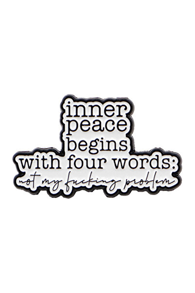 Choice 4 دبابيس مينا تحمل عبارة "لن أكون" - دبوس معدني مضحك - شارة نسائية - إ...