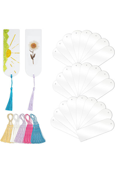 Choice 25pcs 25PCS acrylic Bookmarks Blanks Bulk Semicircle Clear Bookmark Pl...