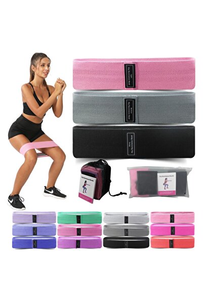 DOMEET 3-Piece Non Slip Resistance Booty Bands Set Large