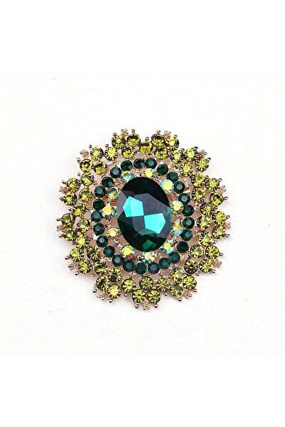 Choice green Large Crystal Glass Brooch High-end Clothing Accessories Pin Bro...