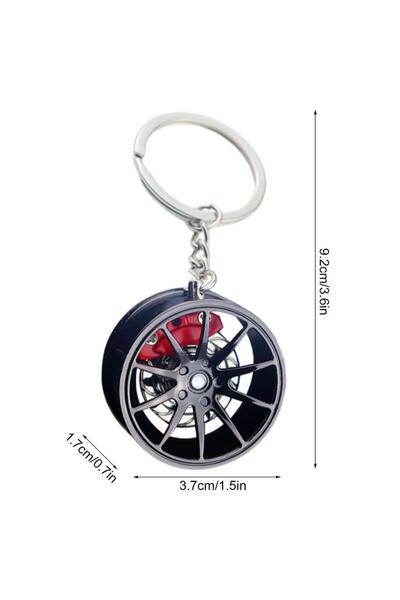 Choice سلسلة مفاتيح معدنية حمراء على شكل عجلة سيارة، لعبة سبينر دوارة، سلسلة ...