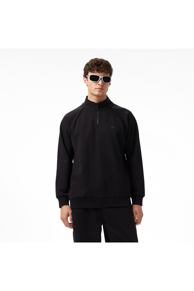 Lacoste x House of SuperStep Relaxed Fit Erkek Siyah Sweatshirt