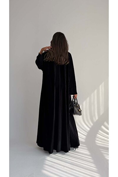 AYA MWT879 - عباية مخمل بيليسية