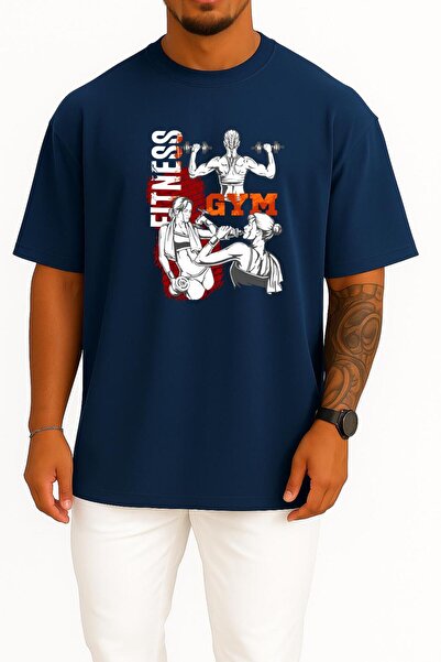 Bahriyeli Collection supradimensionat Gym Girll Bust cu imprimeu Unisex tricou