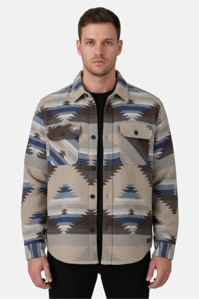 Jachs New York Men Textured Jacket Shirts, Multicolor