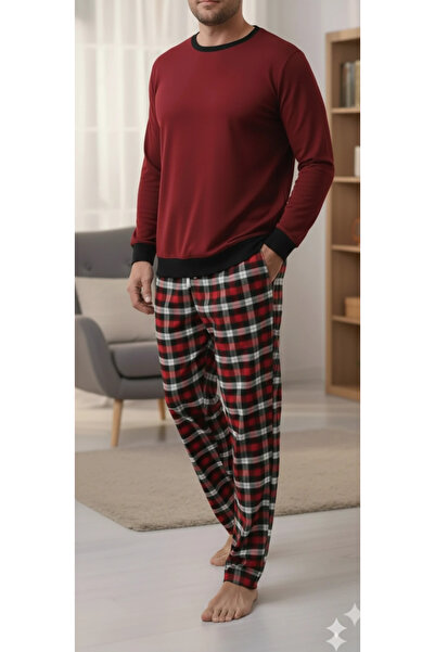 Pijalüx Battal Plaid Pajamas with Single Bottom Pocket