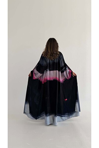 AYA MWT633 - عباية مخمل طباعة