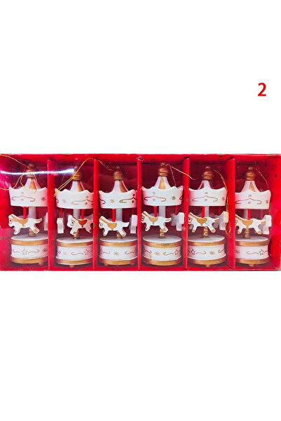 Canderel Mini Atlı Karınca 6lı Set Nostaljik El Yapımı Ahşap Hediyelik Süs Eşya