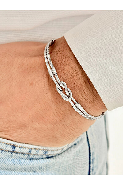 FERRO Silver Steel Men's Bracelet Frj10142A-A with Gift Packaging