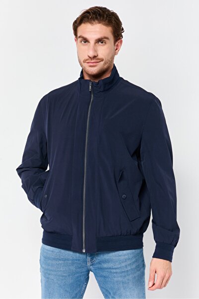 Marc New York Men Solid Bomber Jacket, Navy