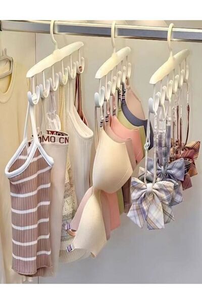 DDTREND Umeraș multifuncțional cu 12 cârlige Umeraș practic pentru haine alb